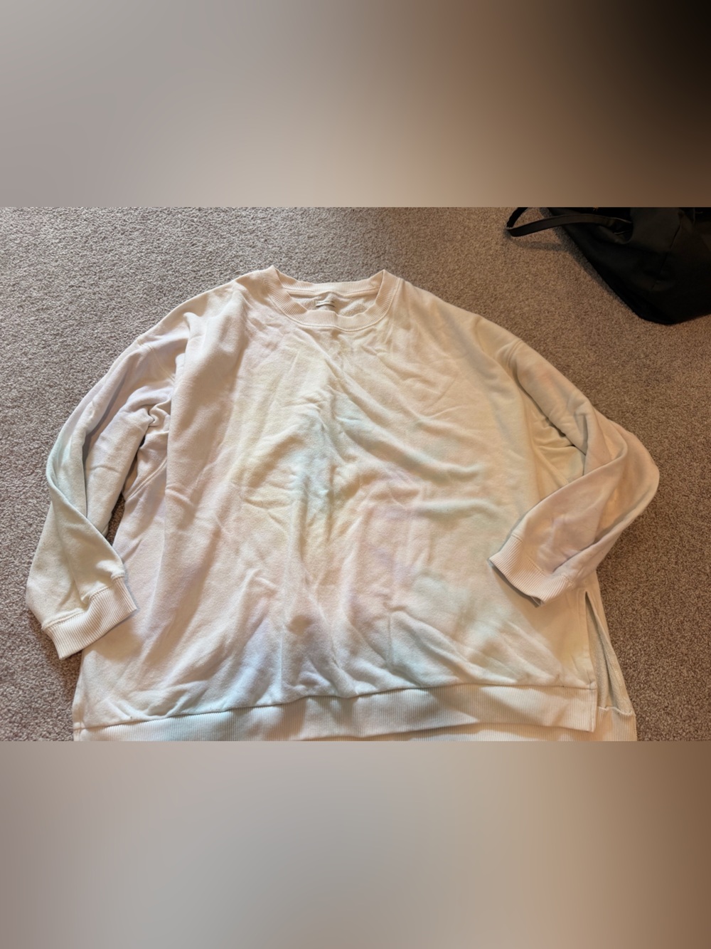 American Eagle Cream Plush Jegging-Fit Sweatshirt
